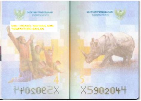 Contoh Paspor Hal 2